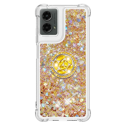 YB Quicksand Series-7 For Motorola Moto G Play 5G (2024) / Moto G 5G (2024) Kickstand Case Shiny Sequins TPU Cover