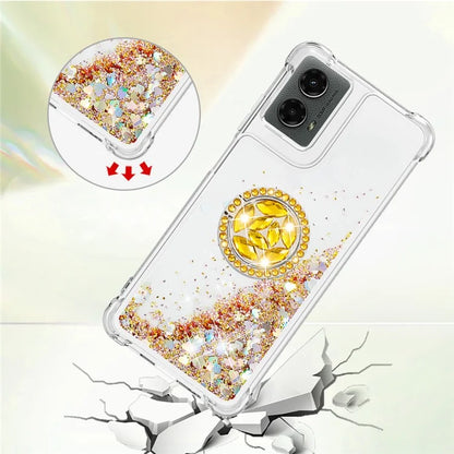 YB Quicksand Series-7 For Motorola Moto G Play 5G (2024) / Moto G 5G (2024) Kickstand Case Shiny Sequins TPU Cover