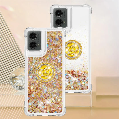 YB Quicksand Series-7 For Motorola Moto G Play 5G (2024) / Moto G 5G (2024) Kickstand Case Shiny Sequins TPU Cover