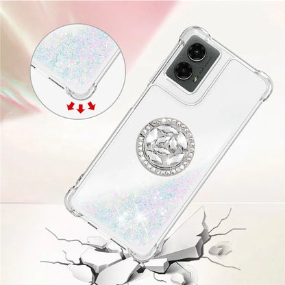 YB Quicksand Series-7 For Motorola Moto G Play 5G (2024) / Moto G 5G (2024) Kickstand Case Shiny Sequins TPU Cover
