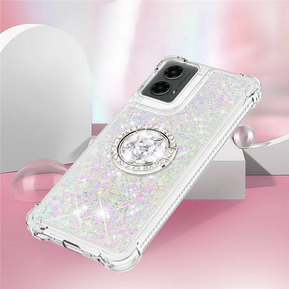 YB Quicksand Series-7 For Motorola Moto G Play 5G (2024) / Moto G 5G (2024) Kickstand Case Shiny Sequins TPU Cover