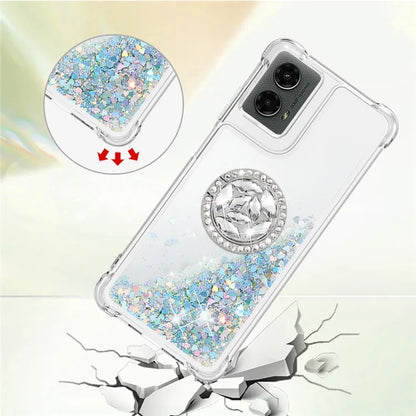 YB Quicksand Series-7 For Motorola Moto G Play 5G (2024) / Moto G 5G (2024) Kickstand Case Shiny Sequins TPU Cover