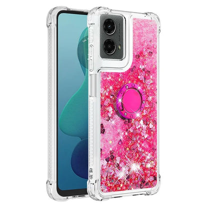 YB Quicksand Series-7 For Motorola Moto G Play 5G (2024) / Moto G 5G (2024) Kickstand Case Shiny Sequins TPU Cover