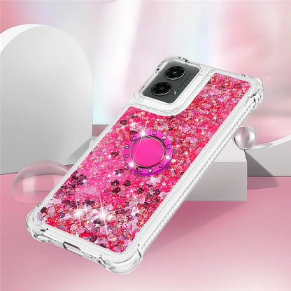 YB Quicksand Series-7 For Motorola Moto G Play 5G (2024) / Moto G 5G (2024) Kickstand Case Shiny Sequins TPU Cover