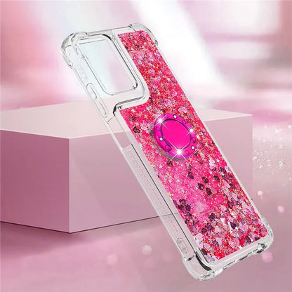 YB Quicksand Series-7 For Motorola Moto G Play 5G (2024) / Moto G 5G (2024) Kickstand Case Shiny Sequins TPU Cover