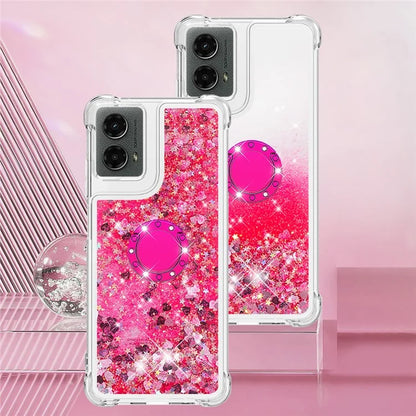 YB Quicksand Series-7 For Motorola Moto G Play 5G (2024) / Moto G 5G (2024) Kickstand Case Shiny Sequins TPU Cover