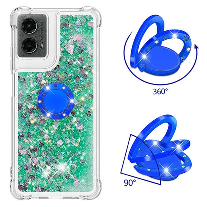 YB Quicksand Series-7 For Motorola Moto G Play 5G (2024) / Moto G 5G (2024) Kickstand Case Shiny Sequins TPU Cover