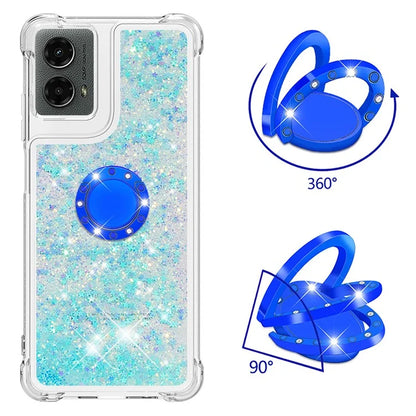 YB Quicksand Series-7 For Motorola Moto G Play 5G (2024) / Moto G 5G (2024) Kickstand Case Shiny Sequins TPU Cover