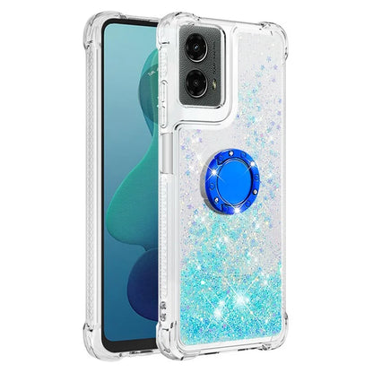 YB Quicksand Series-7 For Motorola Moto G Play 5G (2024) / Moto G 5G (2024) Kickstand Case Shiny Sequins TPU Cover
