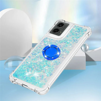 YB Quicksand Series-7 For Motorola Moto G Play 5G (2024) / Moto G 5G (2024) Kickstand Case Shiny Sequins TPU Cover