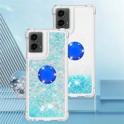 YB Quicksand Series-7 For Motorola Moto G Play 5G (2024) / Moto G 5G (2024) Kickstand Case Shiny Sequins TPU Cover