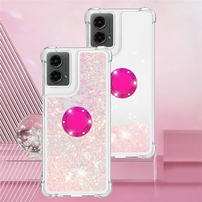 YB Quicksand Series-7 For Motorola Moto G Play 5G (2024) / Moto G 5G (2024) Kickstand Case Shiny Sequins TPU Cover