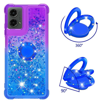 YB Quicksand Series-8 for Motorola Moto G Play 5G (2024) / Moto G 5G (2024) Kickstand Case Glitter Liquid TPU Phone Cover