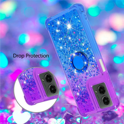 YB Quicksand Series-8 for Motorola Moto G Play 5G (2024) / Moto G 5G (2024) Kickstand Case Glitter Liquid TPU Phone Cover