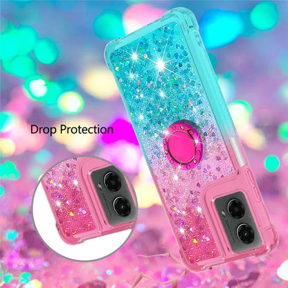 YB Quicksand Series-8 for Motorola Moto G Play 5G (2024) / Moto G 5G (2024) Kickstand Case Glitter Liquid TPU Phone Cover