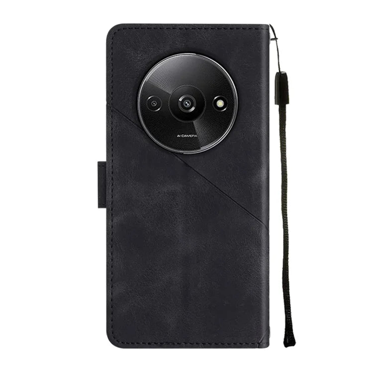 PT005 YB Imprinting Series-6 For Xiaomi Redmi A3 Case Skin-touch Wallet Stand Leather Cover