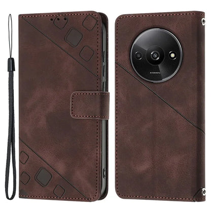 PT005 YB Imprinting Series-6 For Xiaomi Redmi A3 Case Skin-touch Wallet Stand Leather Cover