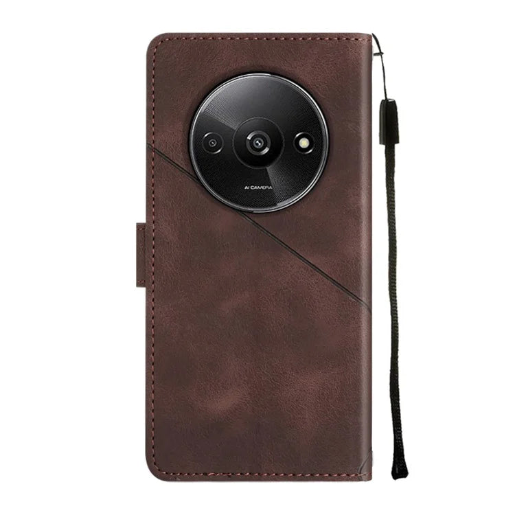 PT005 YB Imprinting Series-6 For Xiaomi Redmi A3 Case Skin-touch Wallet Stand Leather Cover