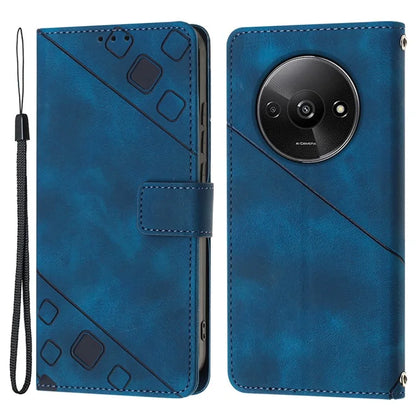 PT005 YB Imprinting Series-6 For Xiaomi Redmi A3 Case Skin-touch Wallet Stand Leather Cover