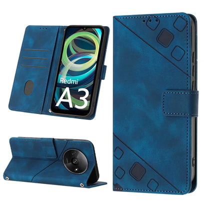 PT005 YB Imprinting Series-6 For Xiaomi Redmi A3 Case Skin-touch Wallet Stand Leather Cover