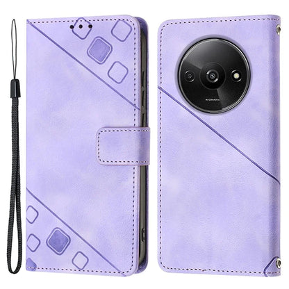PT005 YB Imprinting Series-6 For Xiaomi Redmi A3 Case Skin-touch Wallet Stand Leather Cover