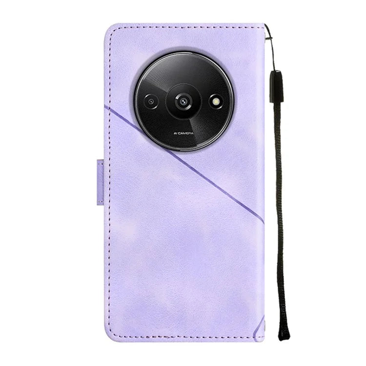 PT005 YB Imprinting Series-6 For Xiaomi Redmi A3 Case Skin-touch Wallet Stand Leather Cover