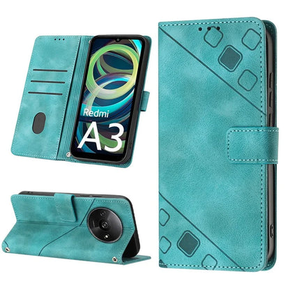 PT005 YB Imprinting Series-6 For Xiaomi Redmi A3 Case Skin-touch Wallet Stand Leather Cover