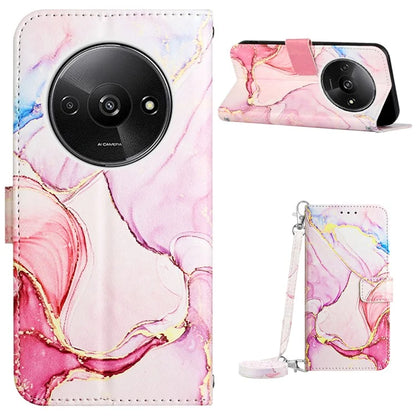 YB Pattern Printing Leather Series-6 For Xiaomi Redmi A3 Case Wallet Phone Cover with Shoulder Strap