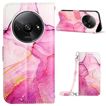 YB Pattern Printing Leather Series-6 For Xiaomi Redmi A3 Case Wallet Phone Cover with Shoulder Strap