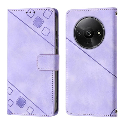 PT005 YB Imprinting Series-7 for Xiaomi Redmi A3 Crossbody Case Protective Leather Wallet Phone Cover