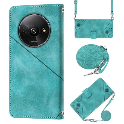 PT005 YB Imprinting Series-7 for Xiaomi Redmi A3 Crossbody Case Protective Leather Wallet Phone Cover