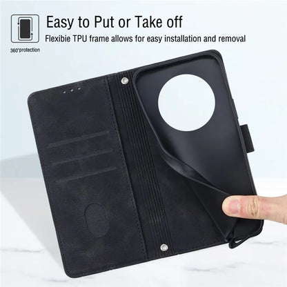 PT005 YB Imprinting Series-7 for Xiaomi Redmi A3 Crossbody Case Protective Leather Wallet Phone Cover