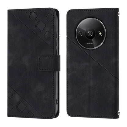 PT005 YB Imprinting Series-7 for Xiaomi Redmi A3 Crossbody Case Protective Leather Wallet Phone Cover