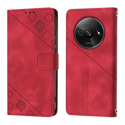PT005 YB Imprinting Series-7 for Xiaomi Redmi A3 Crossbody Case Protective Leather Wallet Phone Cover