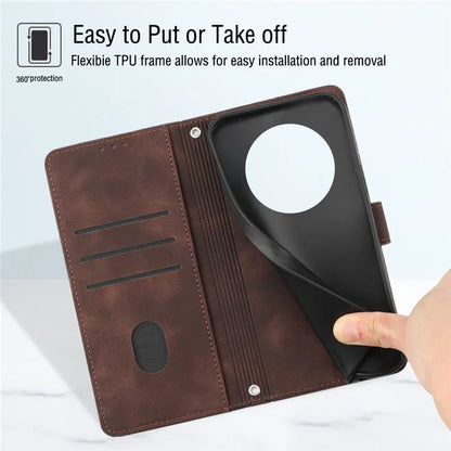 PT005 YB Imprinting Series-7 for Xiaomi Redmi A3 Crossbody Case Protective Leather Wallet Phone Cover