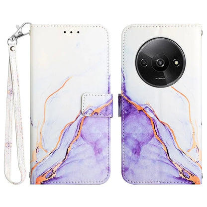 YB Pattern Printing Leather Series-5 For Xiaomi Redmi A3 Case Marble Pattern Wallet Leather Flip Cover