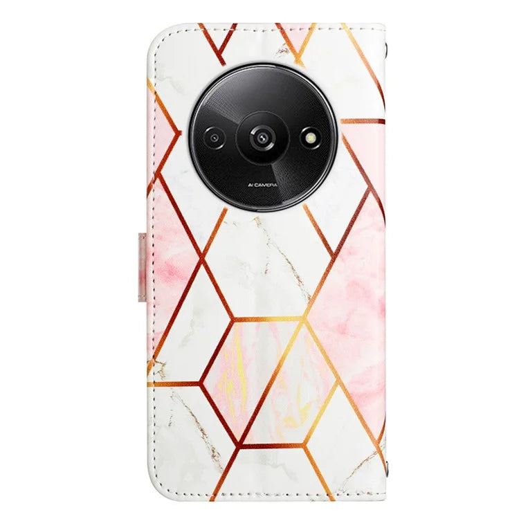 YB Pattern Printing Leather Series-5 For Xiaomi Redmi A3 Case Marble Pattern Wallet Leather Flip Cover