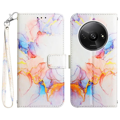 YB Pattern Printing Leather Series-5 For Xiaomi Redmi A3 Case Marble Pattern Wallet Leather Flip Cover