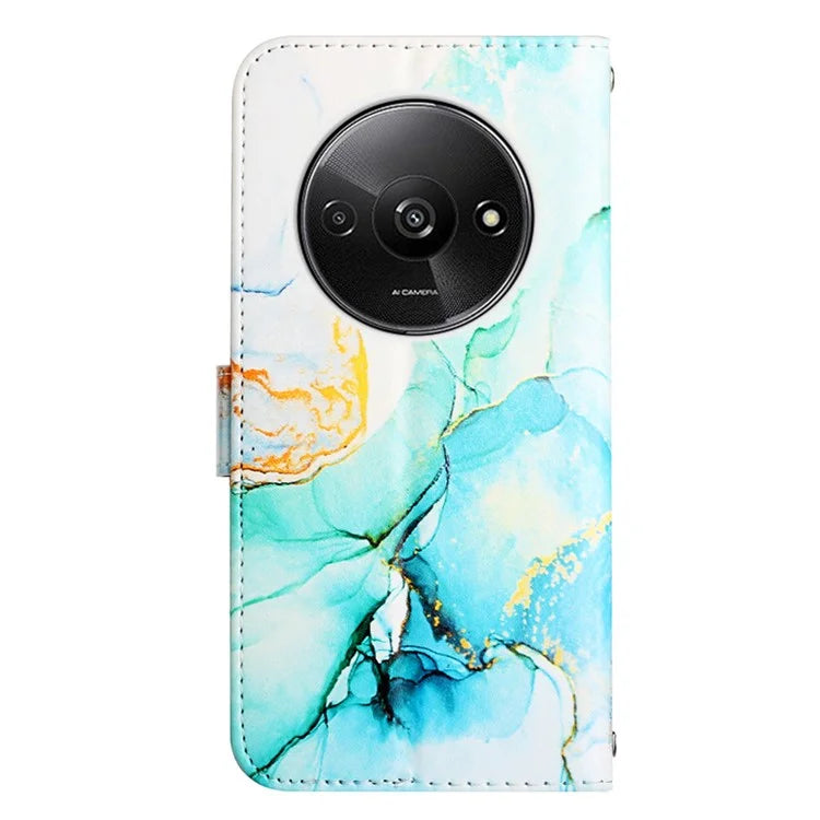YB Pattern Printing Leather Series-5 For Xiaomi Redmi A3 Case Marble Pattern Wallet Leather Flip Cover