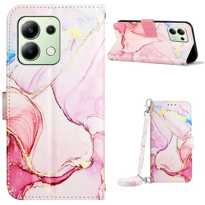 YB Pattern Printing Leather Series-6 For Xiaomi Redmi Note 13 4G Crossbody Phone Case Wallet Cover