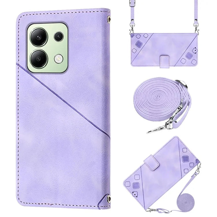 PT005 YB Imprinting Series-7 for Xiaomi Redmi Note 13 4G Case PU Leather + Soft TPU Flip Wallet Phone Cover