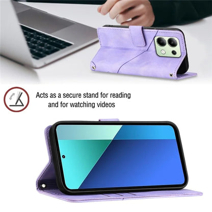 PT005 YB Imprinting Series-7 for Xiaomi Redmi Note 13 4G Case PU Leather + Soft TPU Flip Wallet Phone Cover