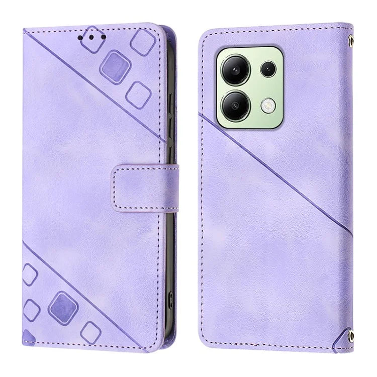 PT005 YB Imprinting Series-7 for Xiaomi Redmi Note 13 4G Case PU Leather + Soft TPU Flip Wallet Phone Cover