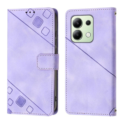 PT005 YB Imprinting Series-7 for Xiaomi Redmi Note 13 4G Case PU Leather + Soft TPU Flip Wallet Phone Cover