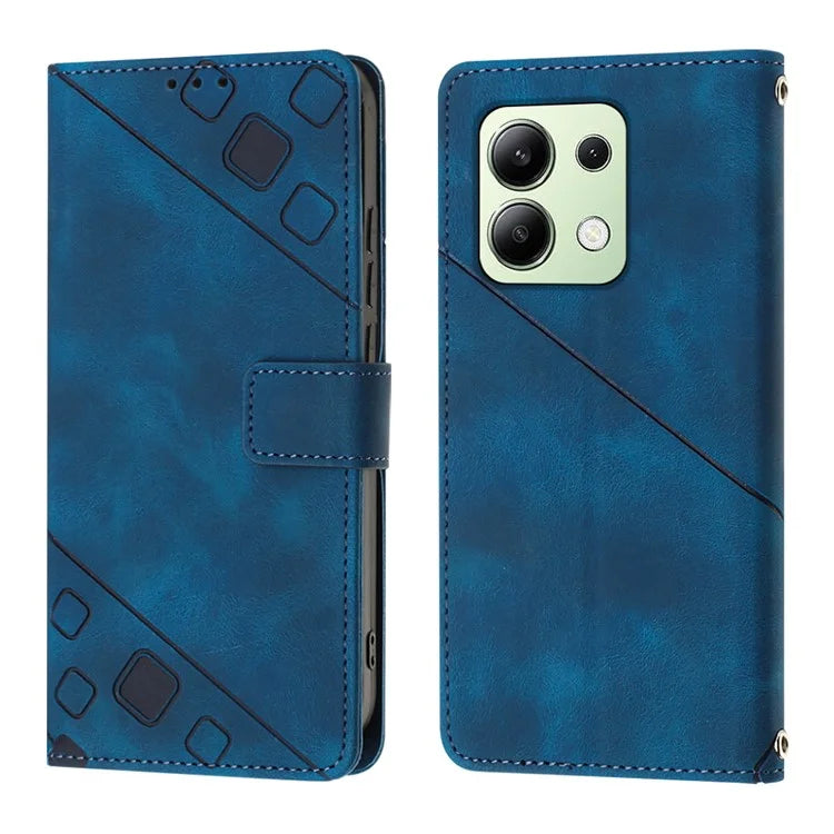 PT005 YB Imprinting Series-7 for Xiaomi Redmi Note 13 4G Case PU Leather + Soft TPU Flip Wallet Phone Cover
