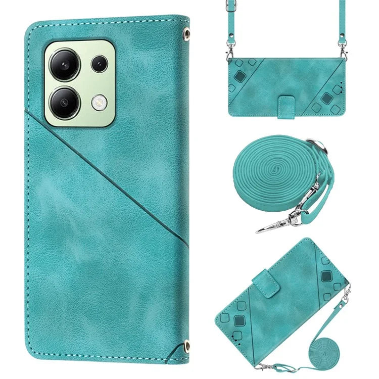 PT005 YB Imprinting Series-7 for Xiaomi Redmi Note 13 4G Case PU Leather + Soft TPU Flip Wallet Phone Cover