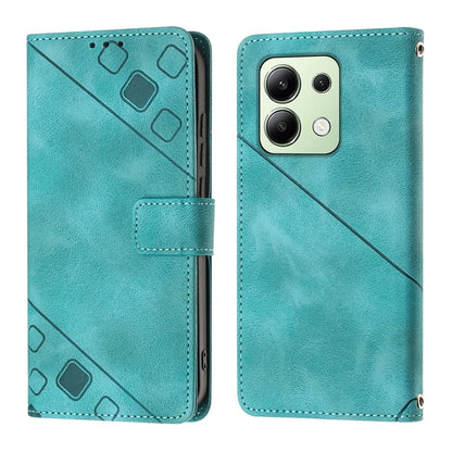 PT005 YB Imprinting Series-7 for Xiaomi Redmi Note 13 4G Case PU Leather + Soft TPU Flip Wallet Phone Cover