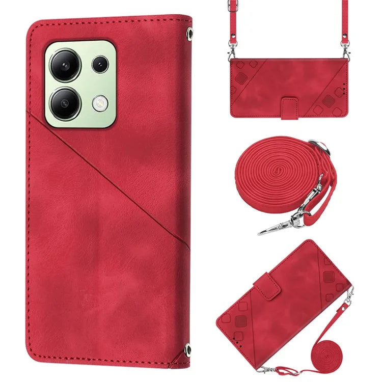 PT005 YB Imprinting Series-7 for Xiaomi Redmi Note 13 4G Case PU Leather + Soft TPU Flip Wallet Phone Cover