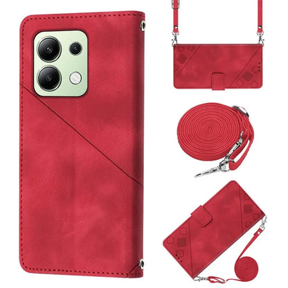 PT005 YB Imprinting Series-7 for Xiaomi Redmi Note 13 4G Case PU Leather + Soft TPU Flip Wallet Phone Cover