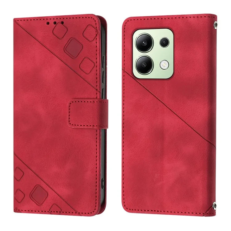 PT005 YB Imprinting Series-7 for Xiaomi Redmi Note 13 4G Case PU Leather + Soft TPU Flip Wallet Phone Cover